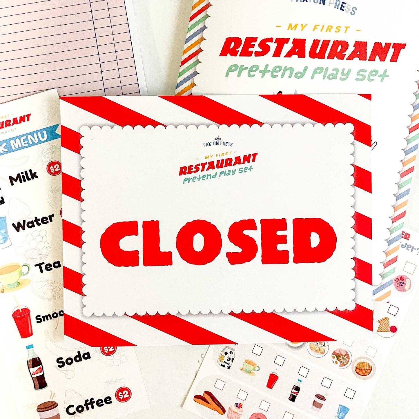 My First Restaurant Pretend Play Kit - Made In U.S