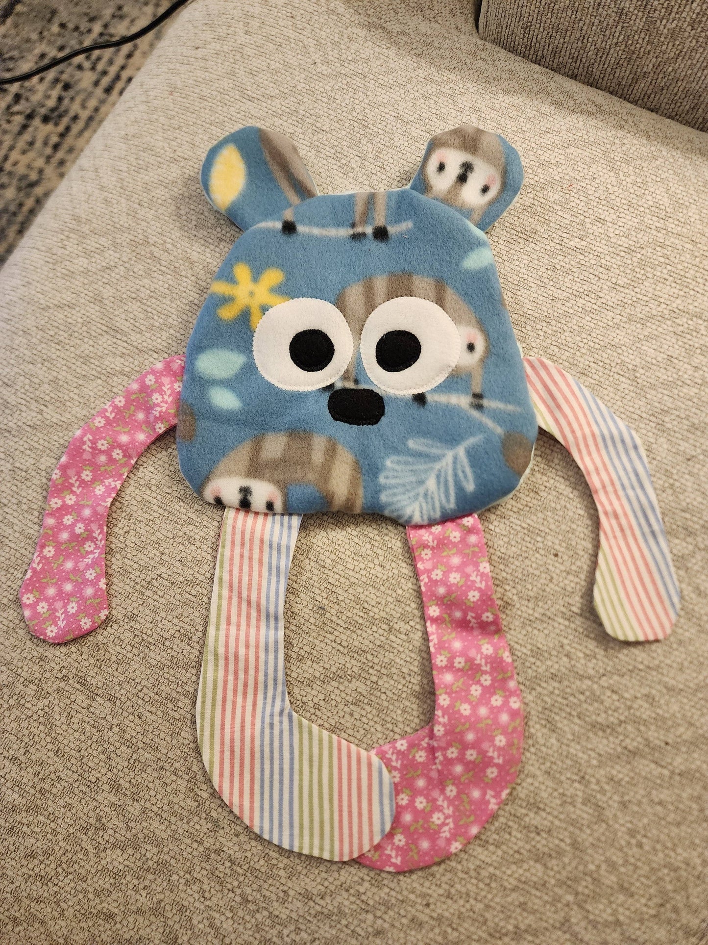 Sammy Sloth Fidget Plush - Handmade Relaxing Bear - Made In U.S