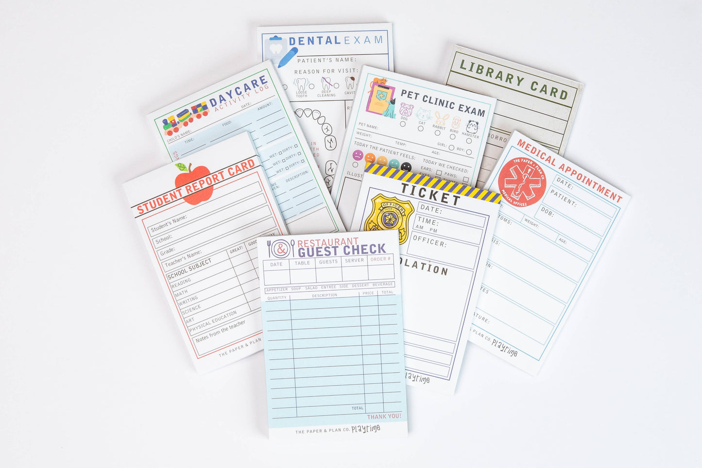 Kids Playtime Pad 8-Pack Creative Professions Bundle - Made In U.S