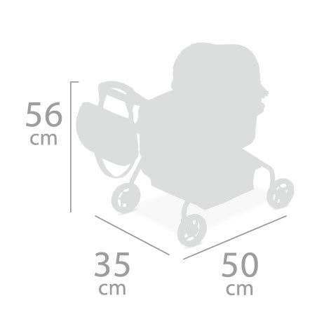 My First Doll Stroller - Pink Koala Design with Flowers - Made In Spain