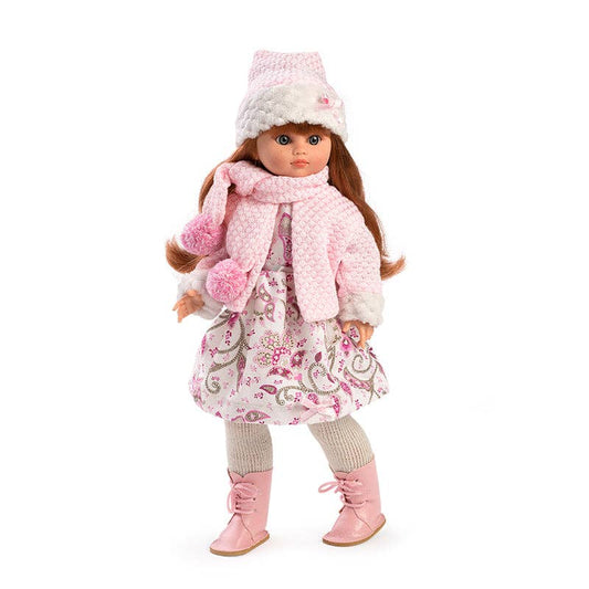 Fany Doll - Elegant Pink Knit Set for Play & Display - Made In Spain