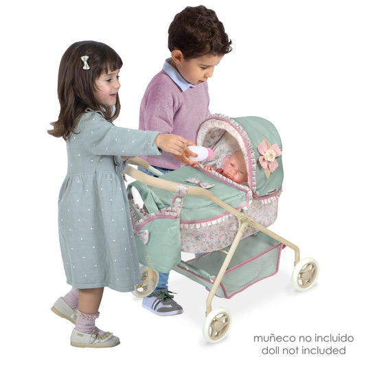 My First Doll Stroller - Elegant Quilted Fabric - Made In Spain