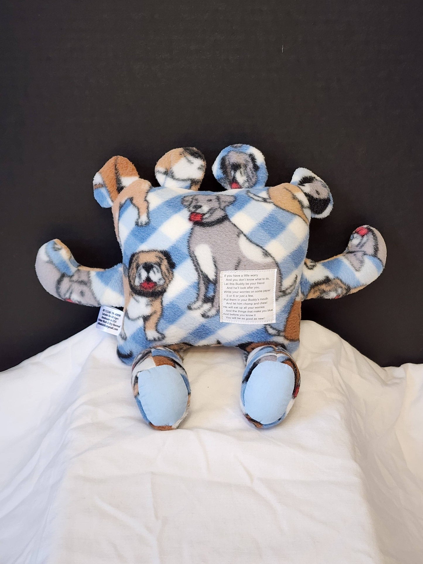 Bailey Bones Chomper Buddy - A One-of-a-Kind Comfort Pup Plush - Made In U.S