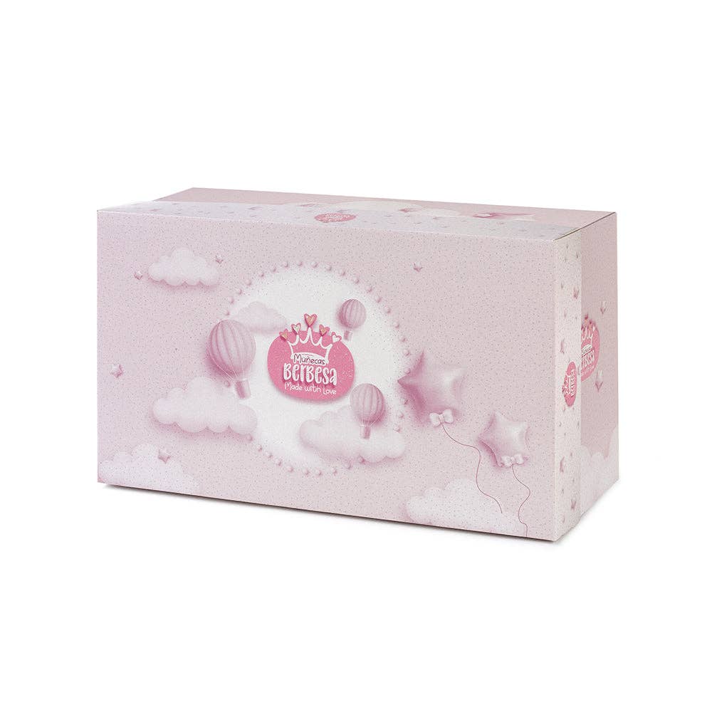 Martina Newborn Baby Doll - Pink Blanket & Cozy Accessories for Nurturing Play - Made In Spain