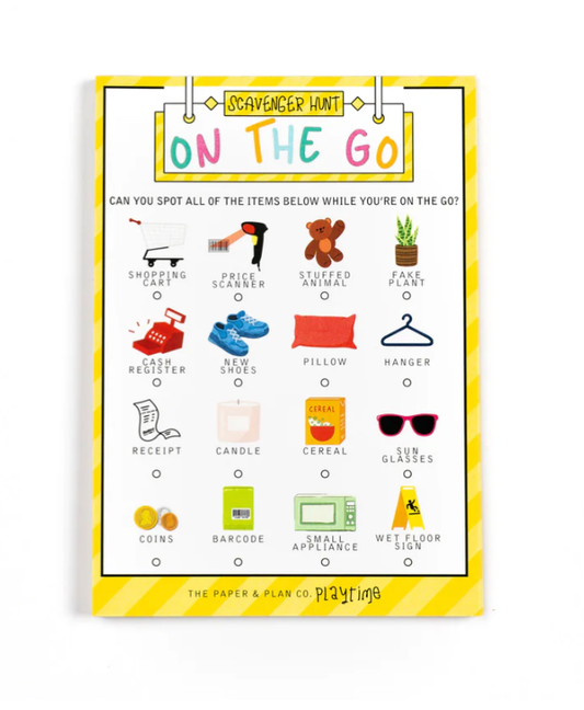 Kids Playtime Pad On the Go Scavenger Hunt - Search & Find Travel Game - Made In U.S