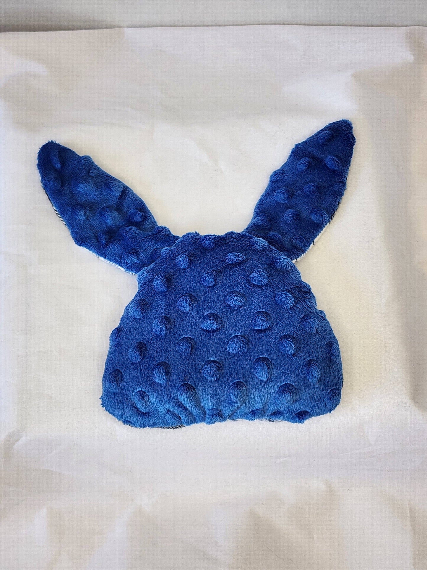 Oliver Plaid Bunny Plush Fidget - Handmade Sensory Toy - Made In U.S