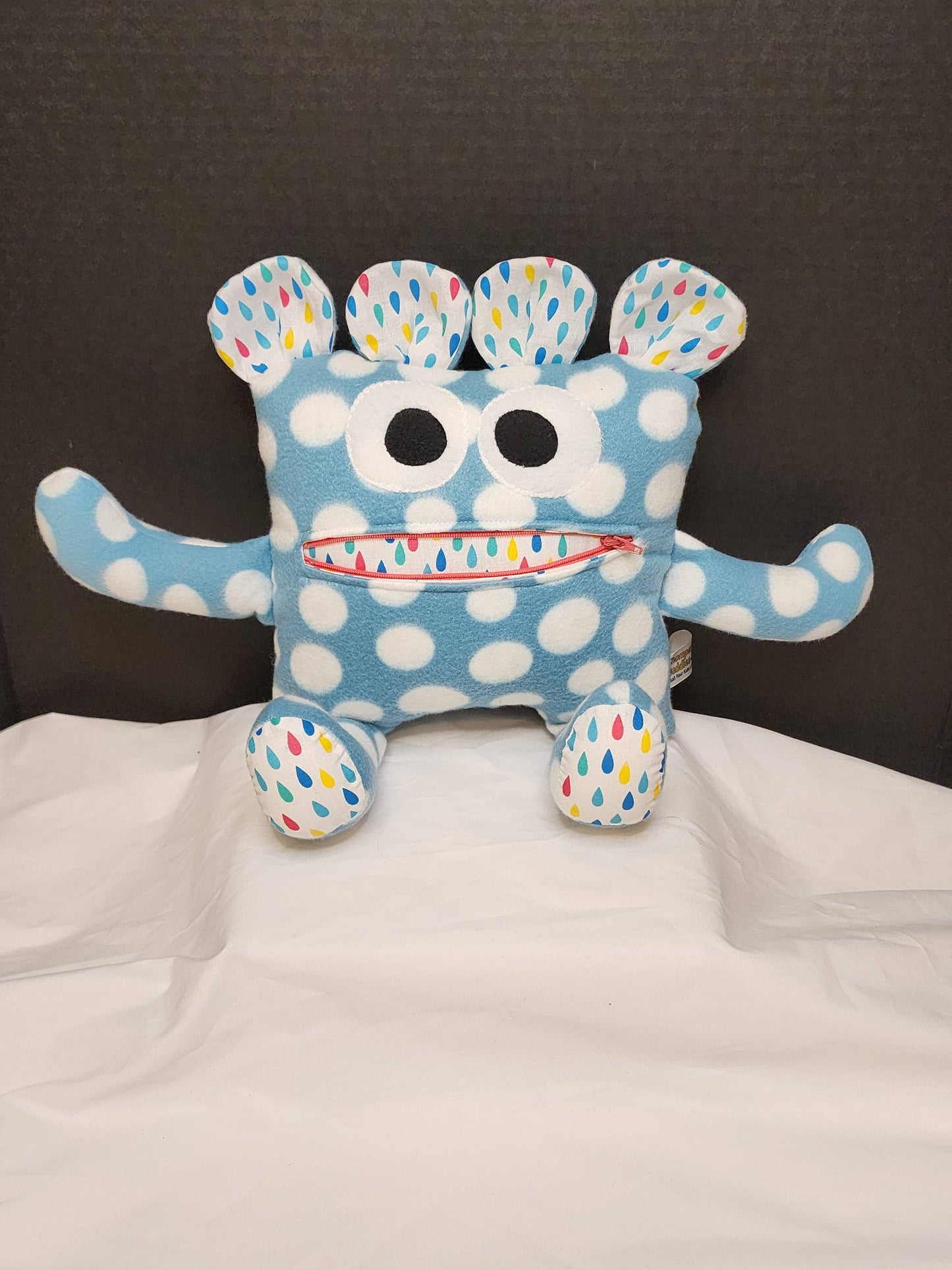 Raindrop Riley Chomper Buddy - Handmade Plush for Calm & Smiles - Made In U.S
