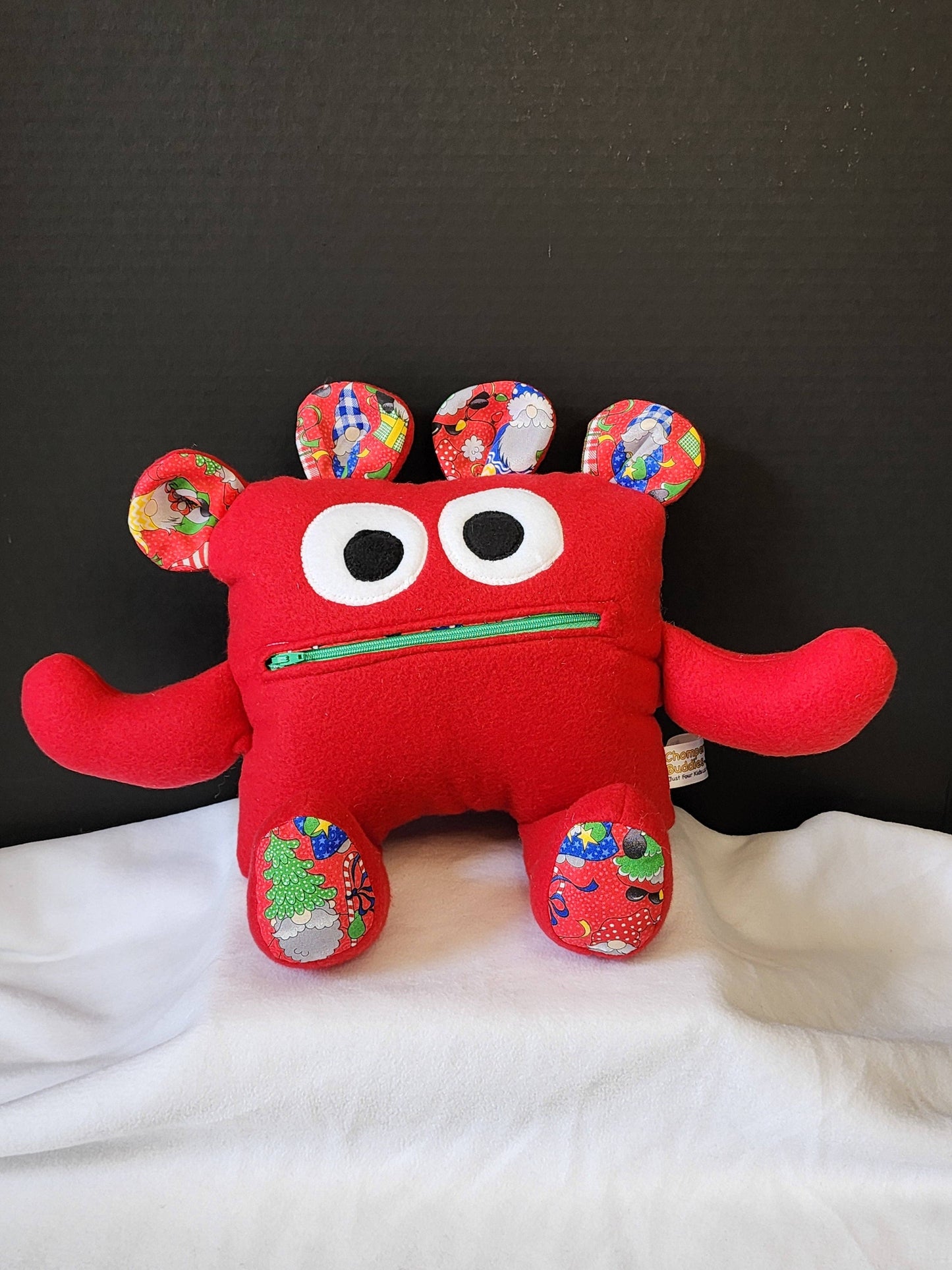 Nico the Gnome Chomper Buddy - A One-of-a-Kind Holiday Comfort Plush - Made In U.S