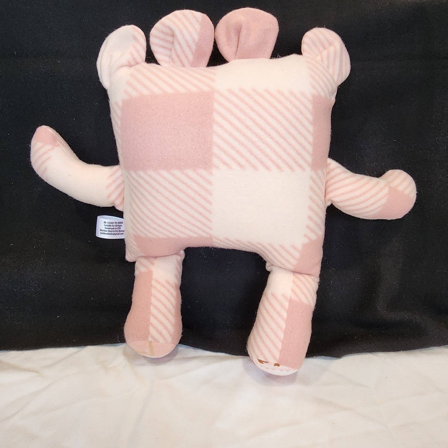 Penny Plaid Chomper Buddy - Cozy Worry-Eating Plush Friend - Made In U.S