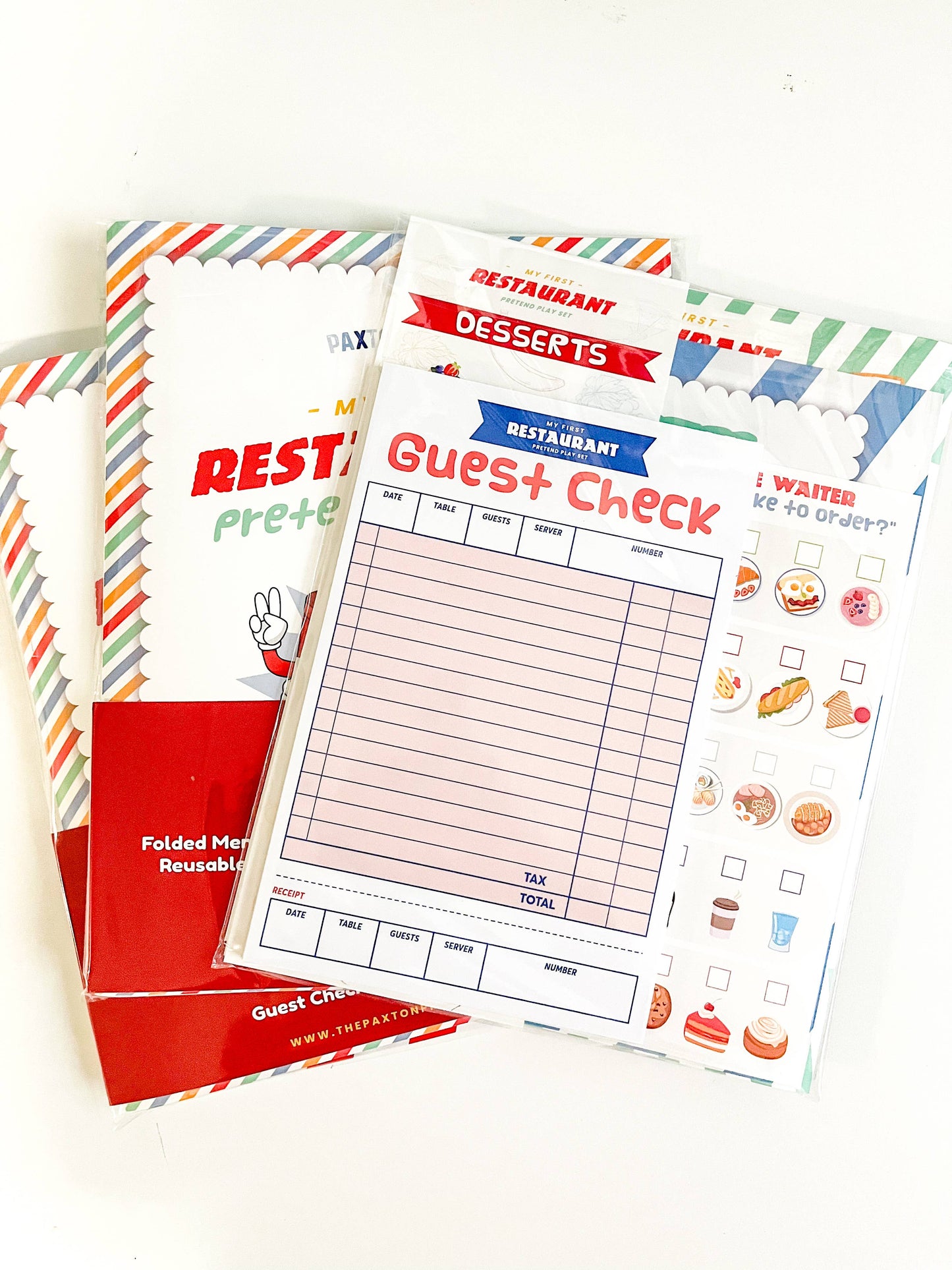 My First Restaurant Pretend Play Kit - Made In U.S