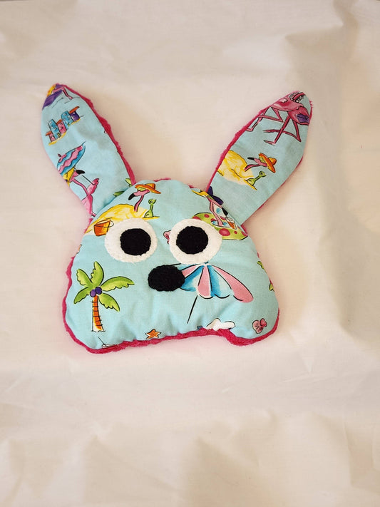 Flora Flamingo Bunny Plush Fidget - One-of-a-Kind Sensory Toy - Made In U.S