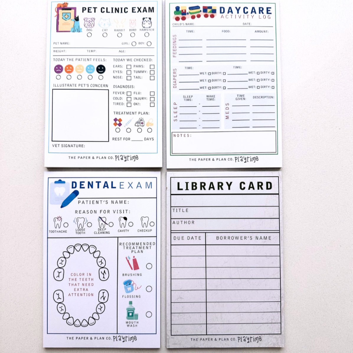 Playtime Pads - Vet, Librarian, Dentist & More! - Made In U.S
