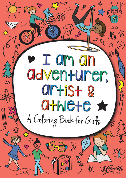 Fall Activity Coloring for Girls - "I Am An Adventurer..."