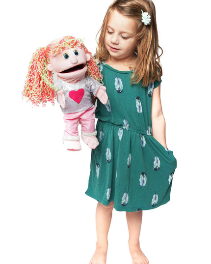 Silly Puppets Kimmie Puppet – 14" Pink Skin Hand Puppet