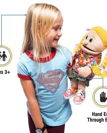 Silly Puppets Cindy Puppet – 14" Peach Skin Hand Puppet