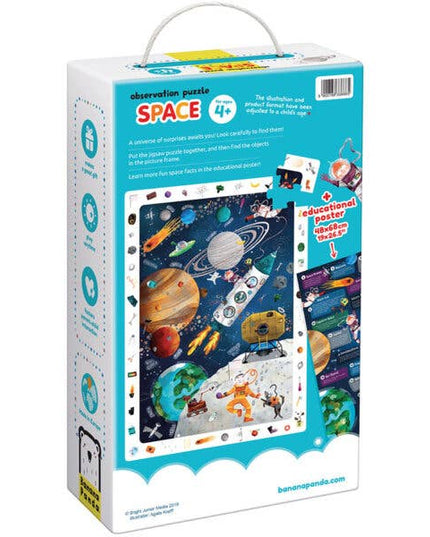 Space 60Pc Observation Puzzle + Large Educational Poster! by Banana Panda - Made In Poland