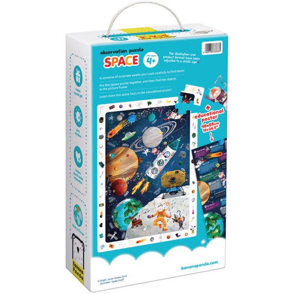 Space 60Pc Observation Puzzle + Large Educational Poster! by Banana Panda - Made In Poland
