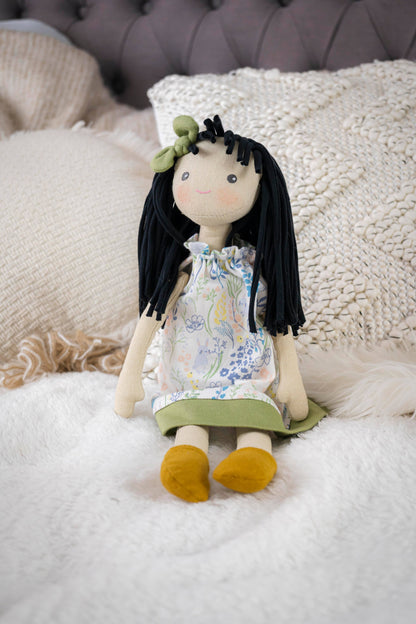 Jedda - A Soft Cuddle Friend in Green, Blue & Sweetness Too - Made In Sri Lanka