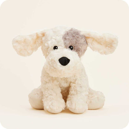Warmies® Large Plush – Patch Curly Dog - Microwavable Lavender-Scented Comfort