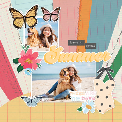 Simple Stories - Sunny Days Collection - Scrapbook Kit