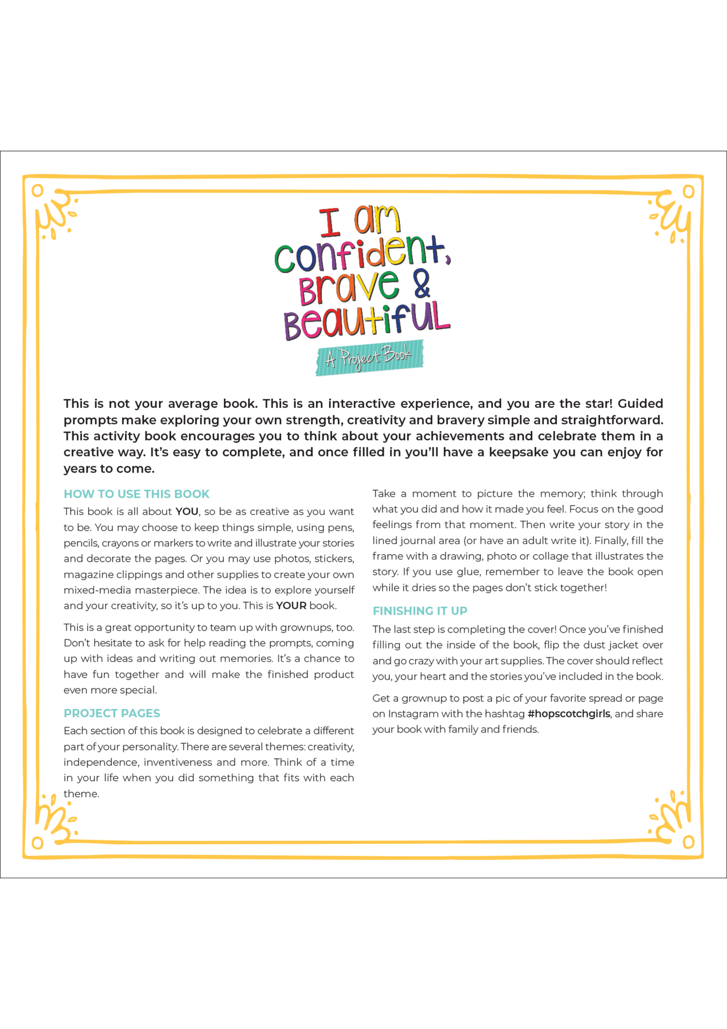 Fall Arts & Crafts for Girls - "I Am Confident, Brave..."