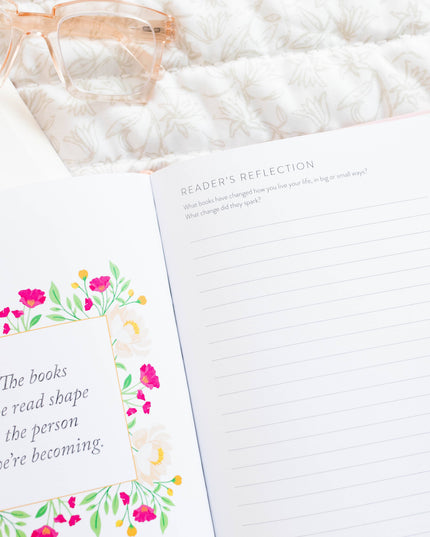 Reading Journal “Blush Blooms Cultivated” – Book Tracker to Capture Insights & Set Reading Goals