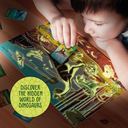 Dan&Darci - Glow in The Dark 100 Piece Dinosaur Puzzle for Kids