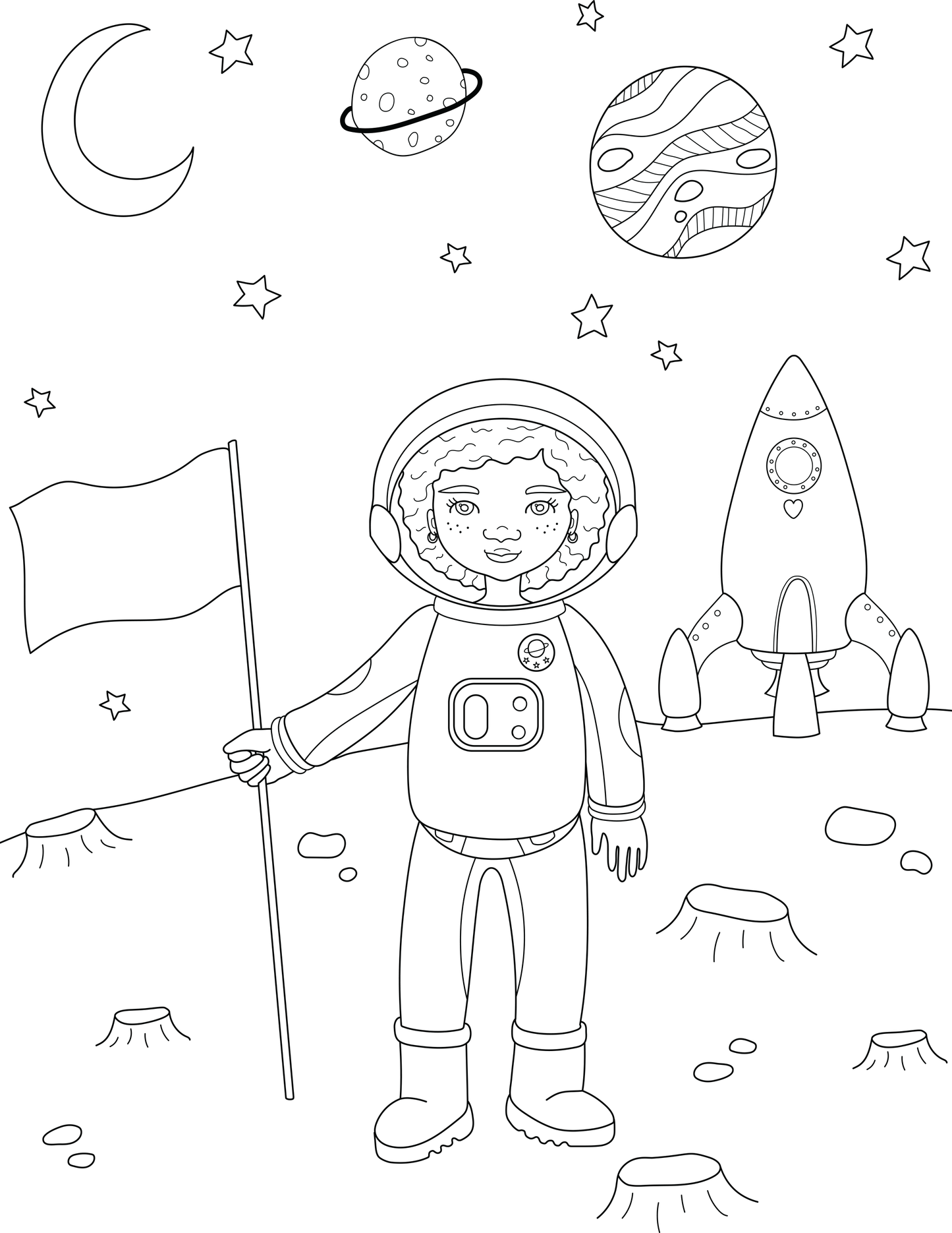 Coloring Book for Girls - Think Brave!