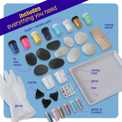 Dan&Darci - Paint Pouring Rocks for Kids - Rock Painting Kit, Craft Kit