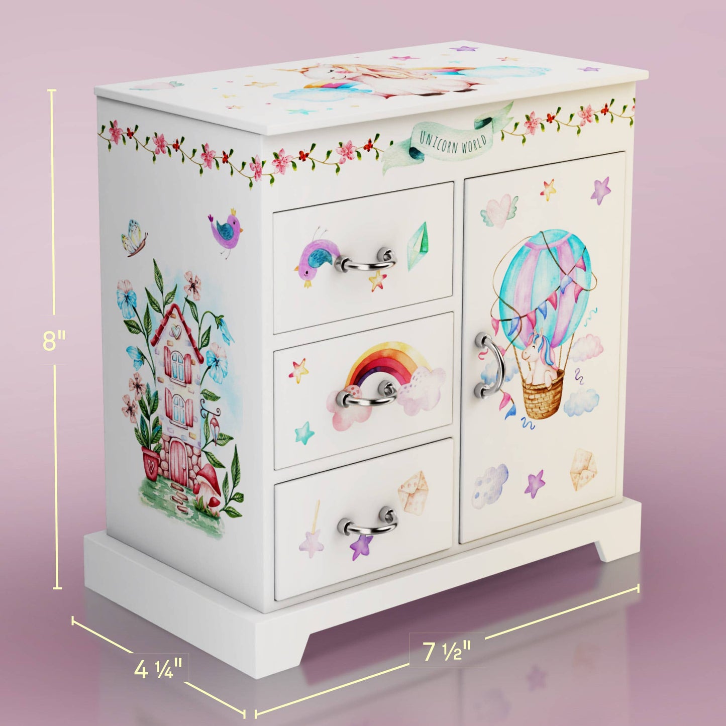 Dan&Darci - Unicorn Musical Jewelry Box for Kids, Gifts for Girls, Toy