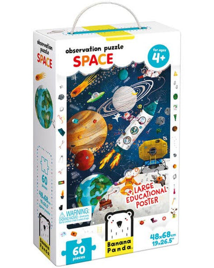 Space 60Pc Observation Puzzle + Large Educational Poster! by Banana Panda - Made In Poland