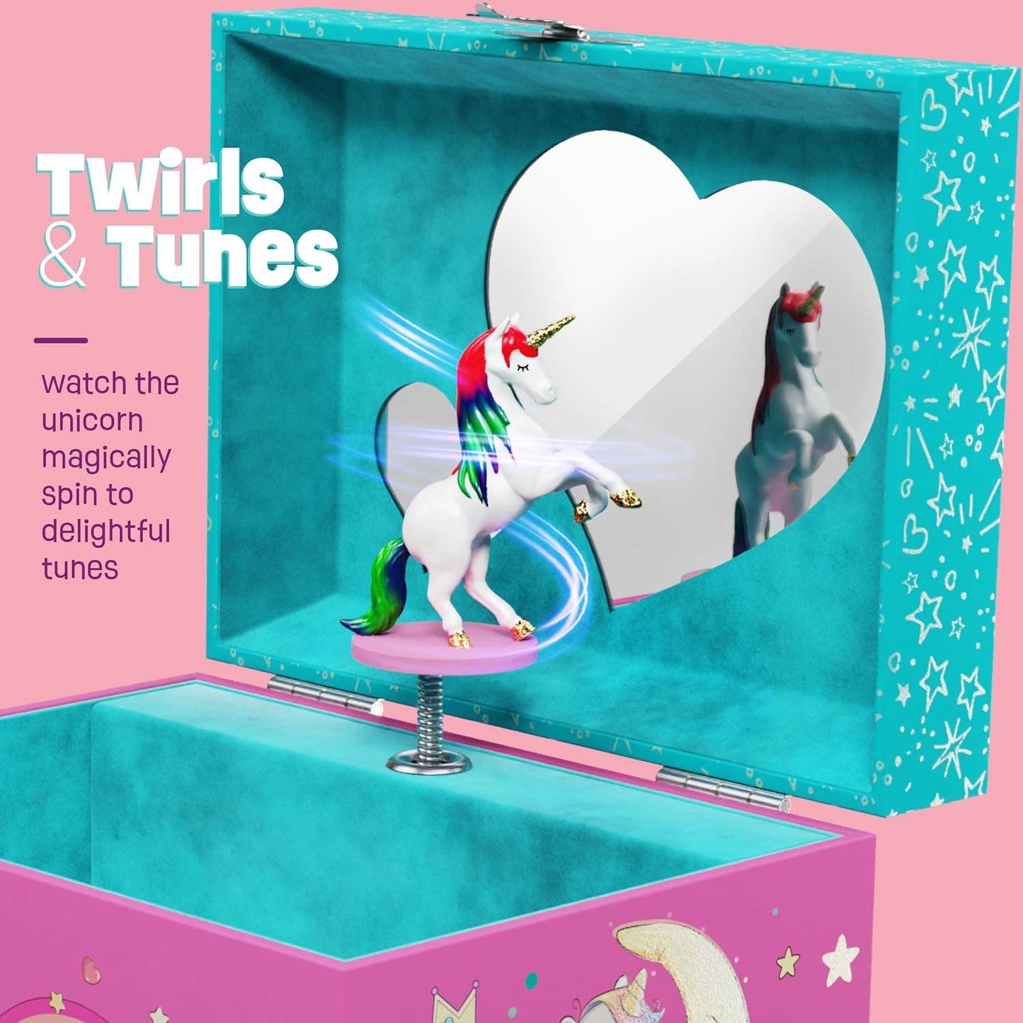 Dan&Darci - Unicorn Musical Jewelry Box for Kids