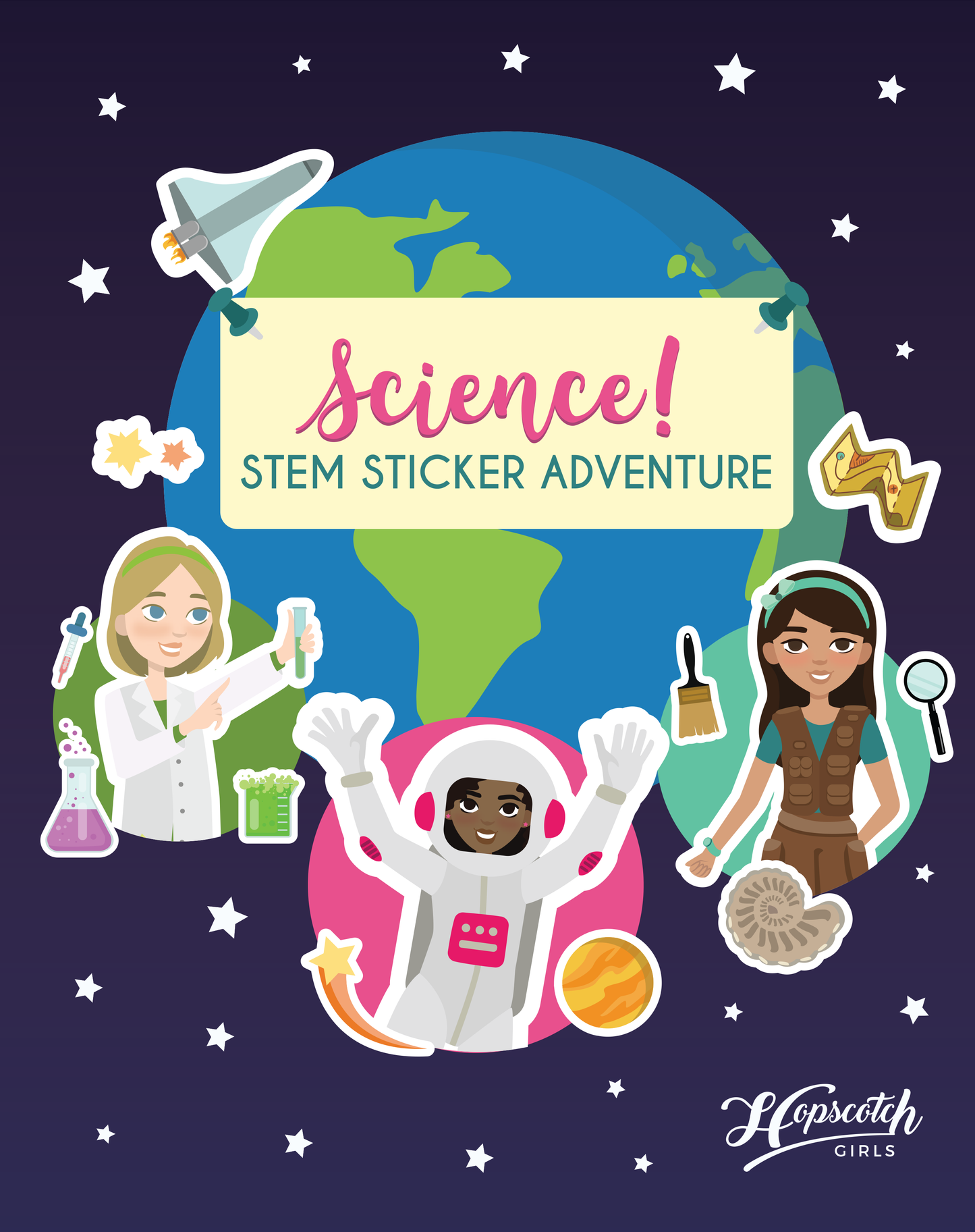 Sticker Book for Girls - "Science! STEM Sticker Adventure"