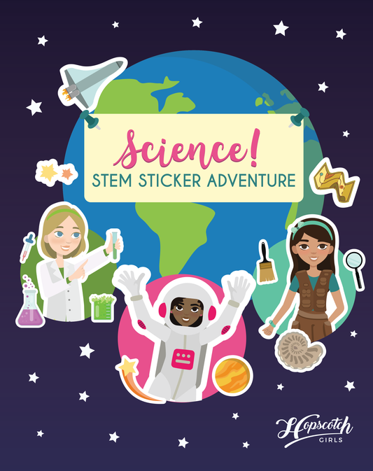 Sticker Book for Girls - "Science! STEM Sticker Adventure"