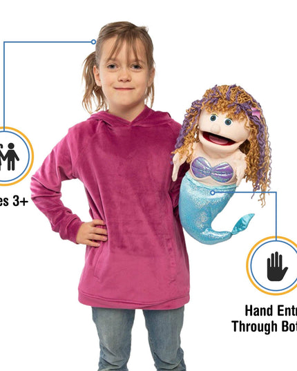 Silly Puppets Mermaid Puppet – 14" Hand Puppet