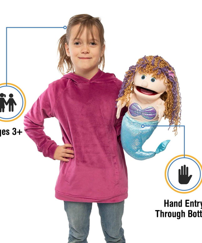 Silly Puppets Mermaid Puppet – 14" Hand Puppet