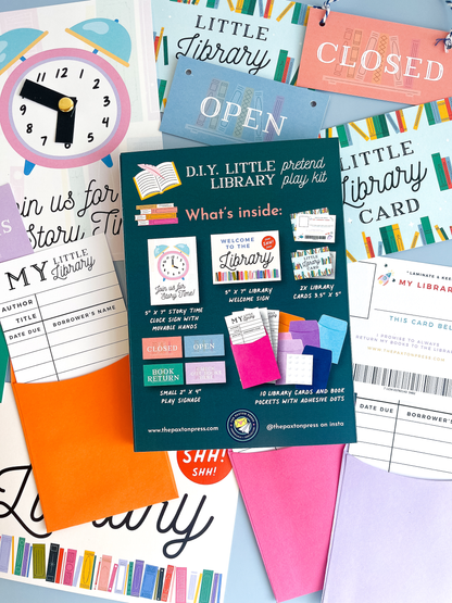 D.I.Y. Little Library Pretend Play Kit - Made In U.S
