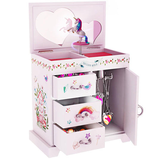 Dan&Darci - Unicorn Musical Jewelry Box for Kids, Gifts for Girls, Toy