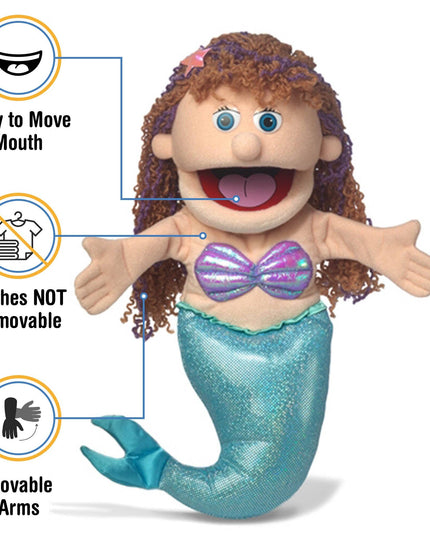 Silly Puppets Mermaid Puppet – 14" Hand Puppet
