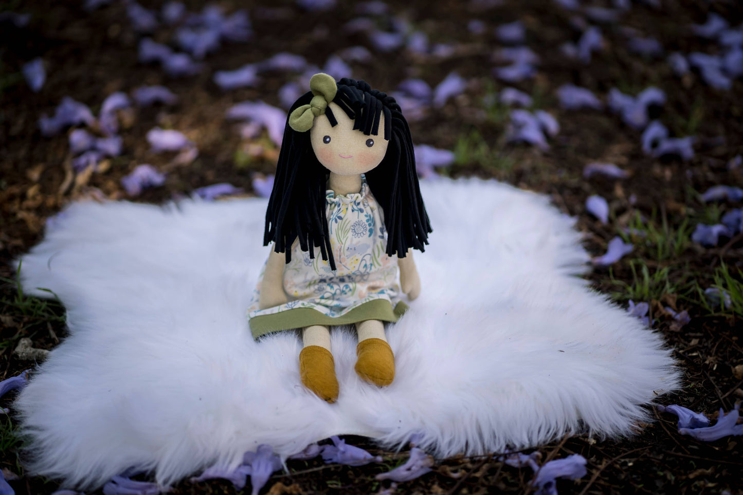 Jedda - A Soft Cuddle Friend in Green, Blue & Sweetness Too - Made In Sri Lanka