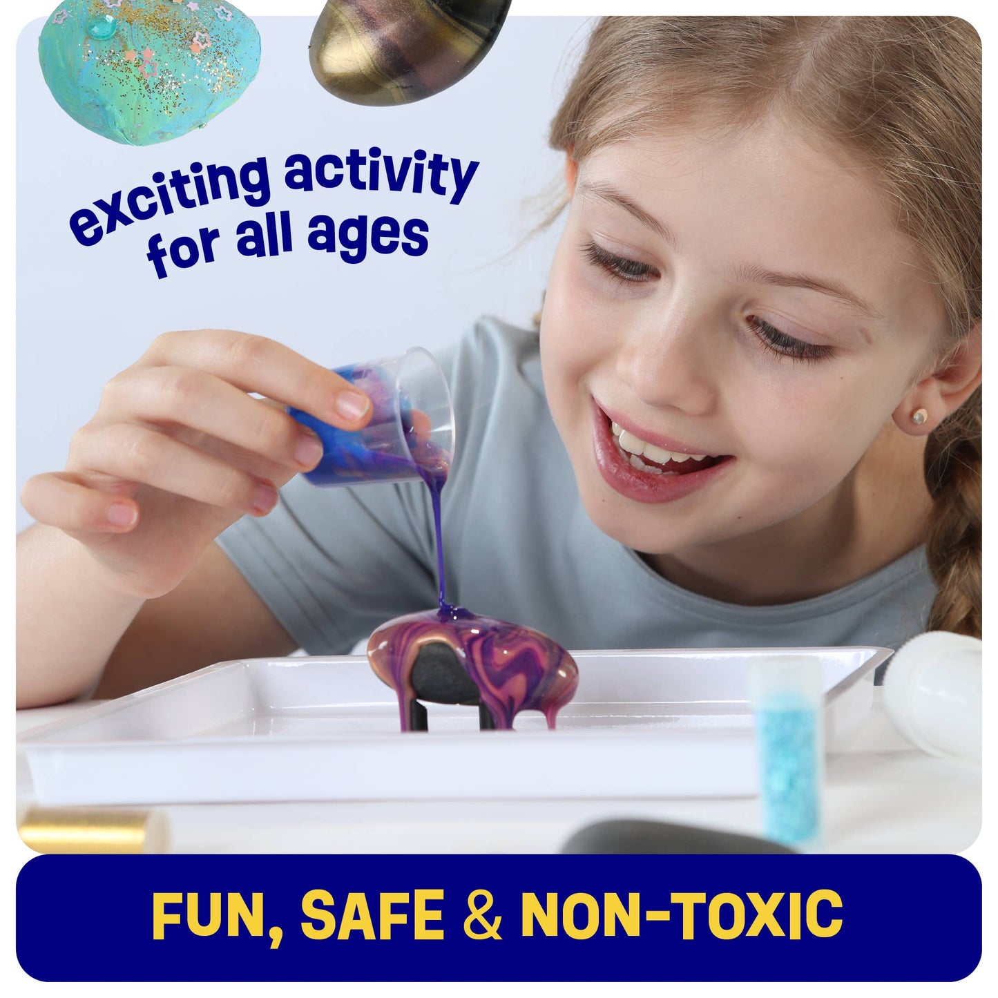 Dan&Darci - Paint Pouring Rocks for Kids - Rock Painting Kit, Craft Kit