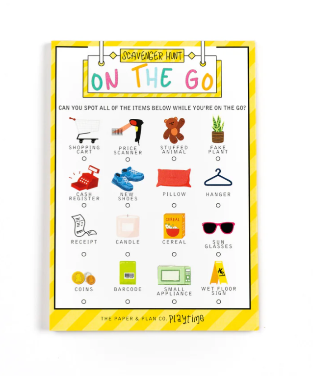 Kids Playtime Pad On the Go Scavenger Hunt - Search & Find Travel Game - Made In U.S