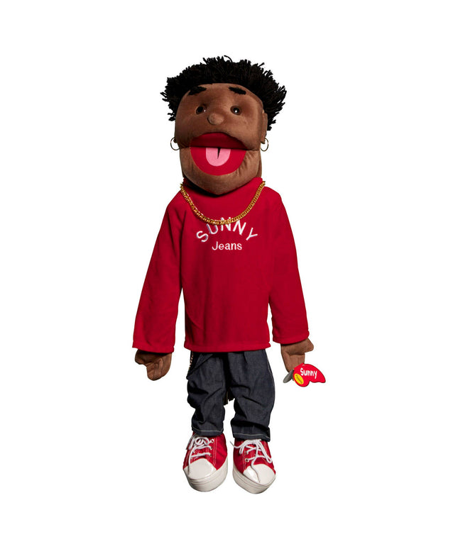 Silly Puppets Sunny Boy Puppet – 28" Black Hand Puppet
