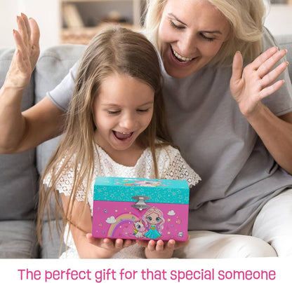 Dan&Darci - Unicorn Musical Jewelry Box for Kids