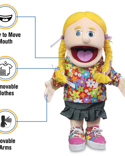 Silly Puppets Cindy Puppet – 14" Peach Skin Hand Puppet