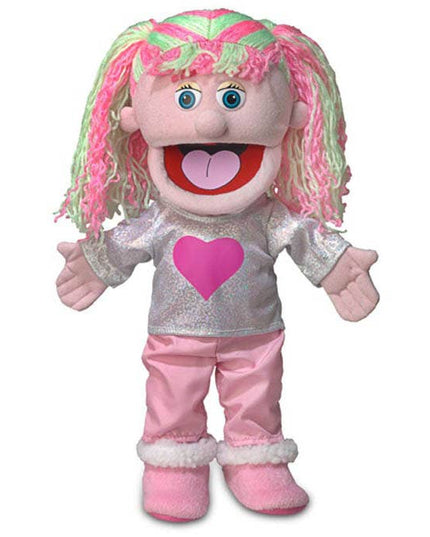 Silly Puppets Kimmie Puppet – 14" Pink Skin Hand Puppet