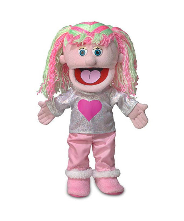 Silly Puppets Kimmie Puppet – 14" Pink Skin Hand Puppet