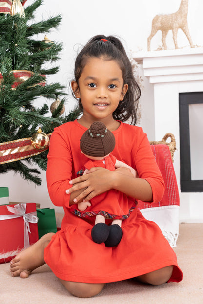 The Christmas Cuddle Doll - Sweet, Soft & Gift-Ready - Made In Sri Lanka