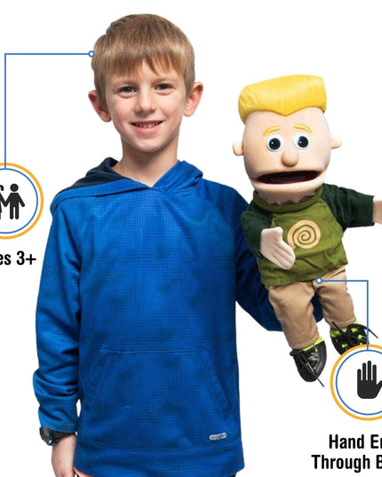 Silly Puppets Eddie Puppet – 14" Peach Skin Hand Puppet