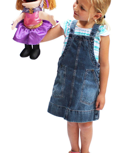 Silly Puppets Superhero Girl Puppet – 14" Peach Skin Hand Puppet